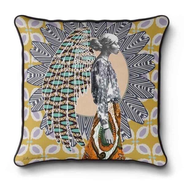 cushion with African American Angel